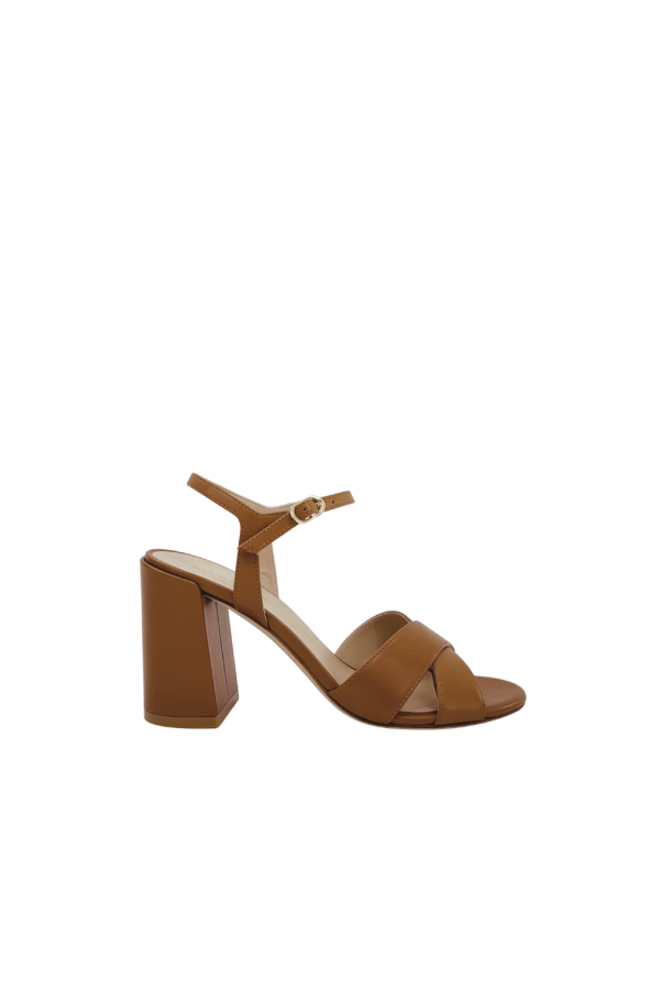 Stuart Weitzman Alyssa Block 85 Sandals - Boho Tan