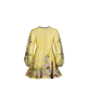 LA FUORI Citrine Eaten By Flower Dress - Yellow Multi - Thumbnail 2