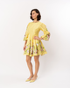LA FUORI Citrine Eaten By Flower Dress - Yellow Multi - Thumbnail 3