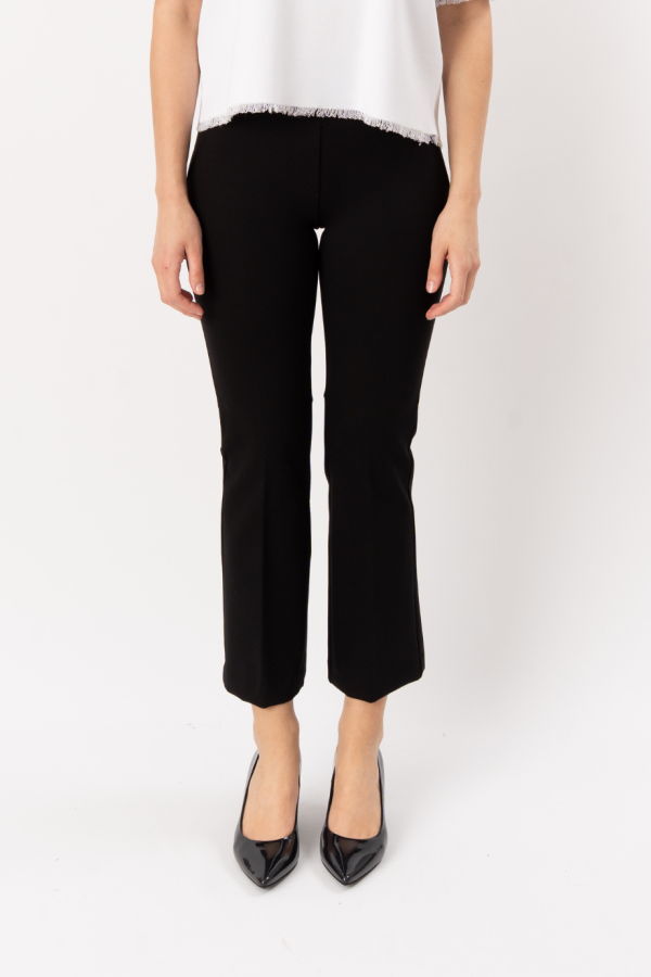 ELLIOTT LAUREN Knit Pull On Straight Leg Pant - Black