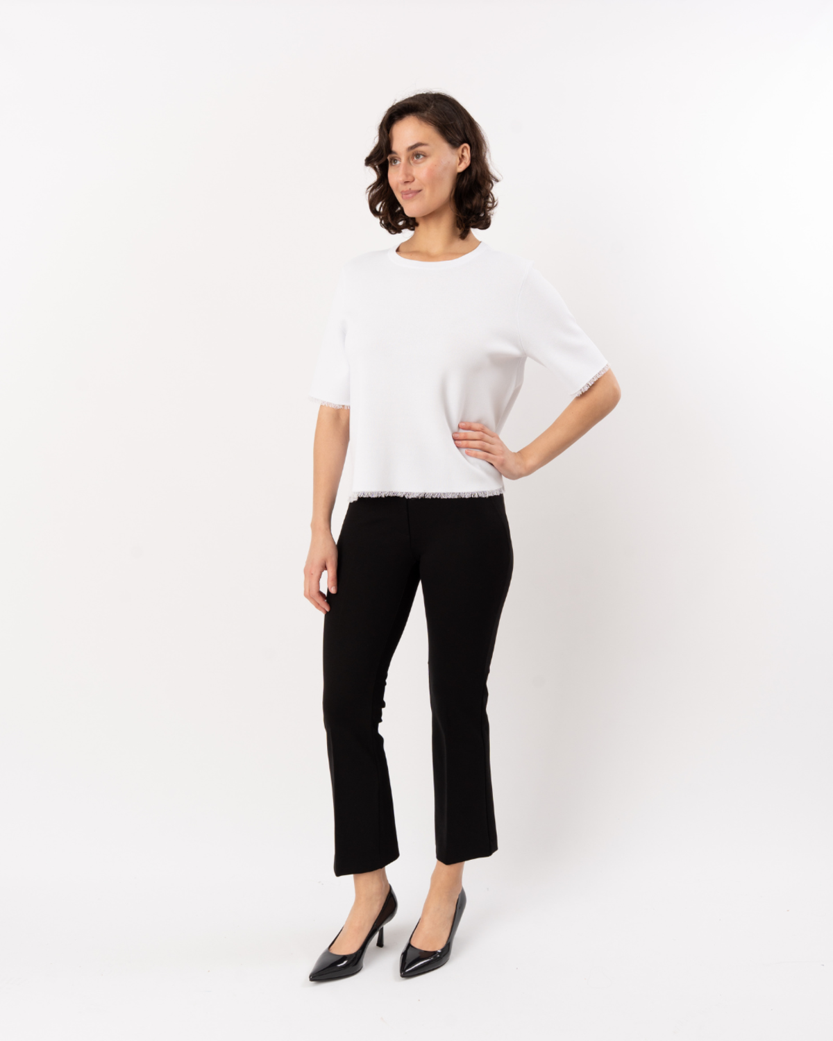 ELLIOTT LAUREN Knit Pull On Straight Leg Pant - Black - Image 3 of 5