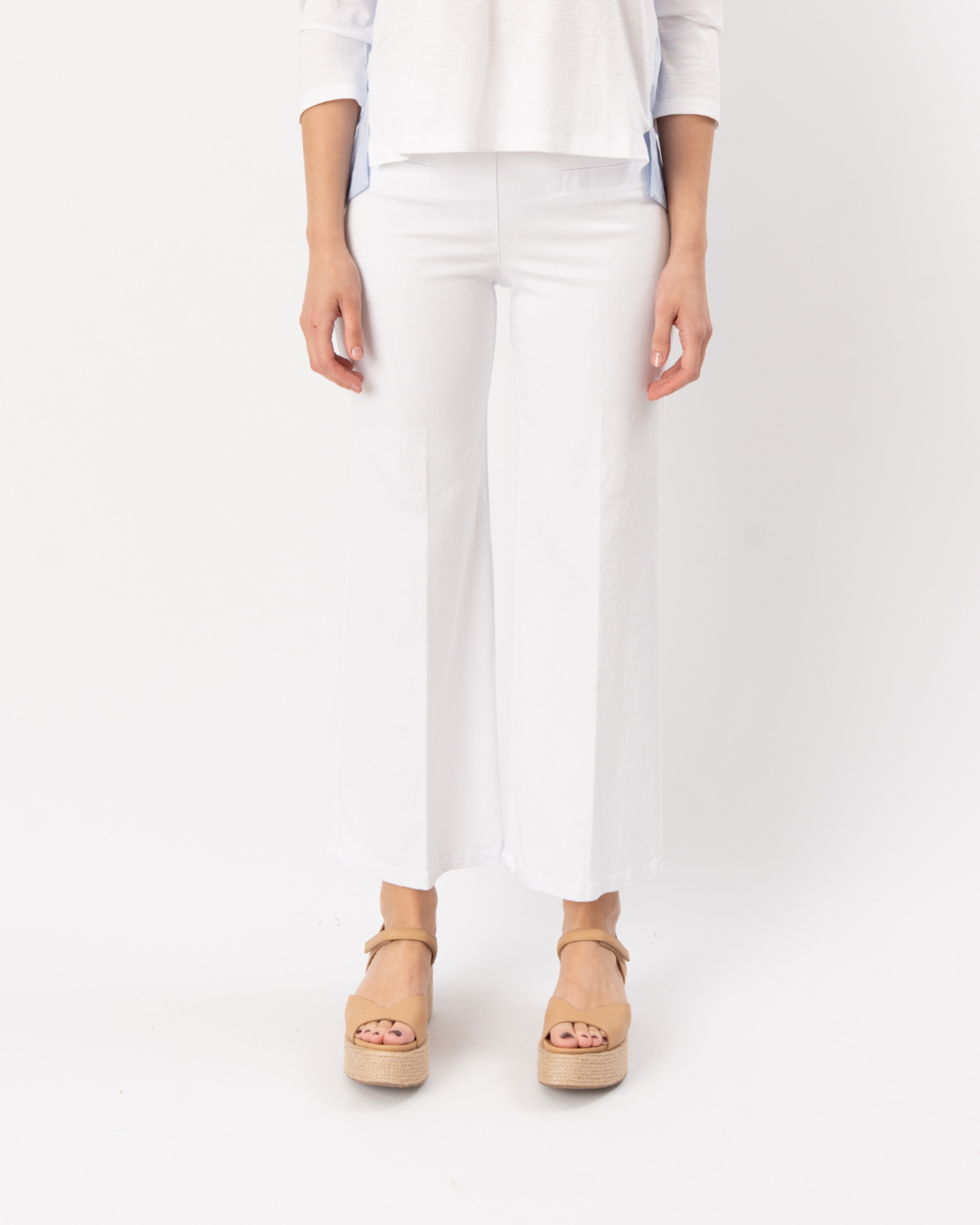 ELLIOTT LAUREN Slit Pocket Straight Leg Pant - White - Image 1 of 5