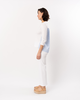 ELLIOTT LAUREN Slit Pocket Straight Leg Pant - White - Thumbnail 4