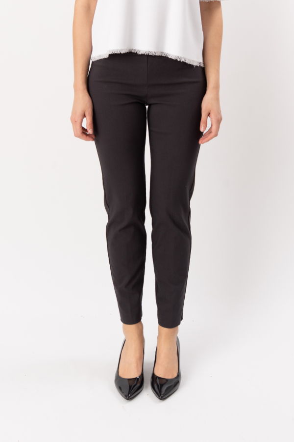 ELLIOTT LAUREN Straight Leg Split Seam Pant - Chocolate