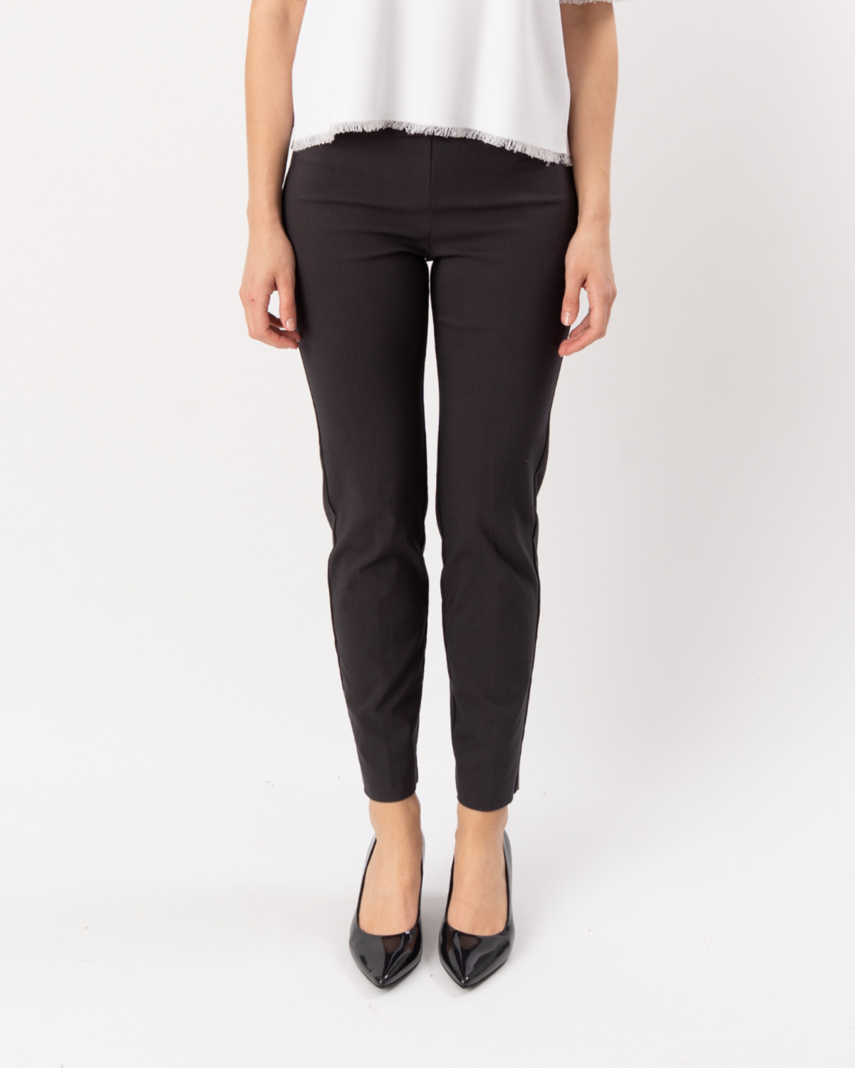ELLIOTT LAUREN Straight Leg Split Seam Pant - Chocolate - Image 1 of 5