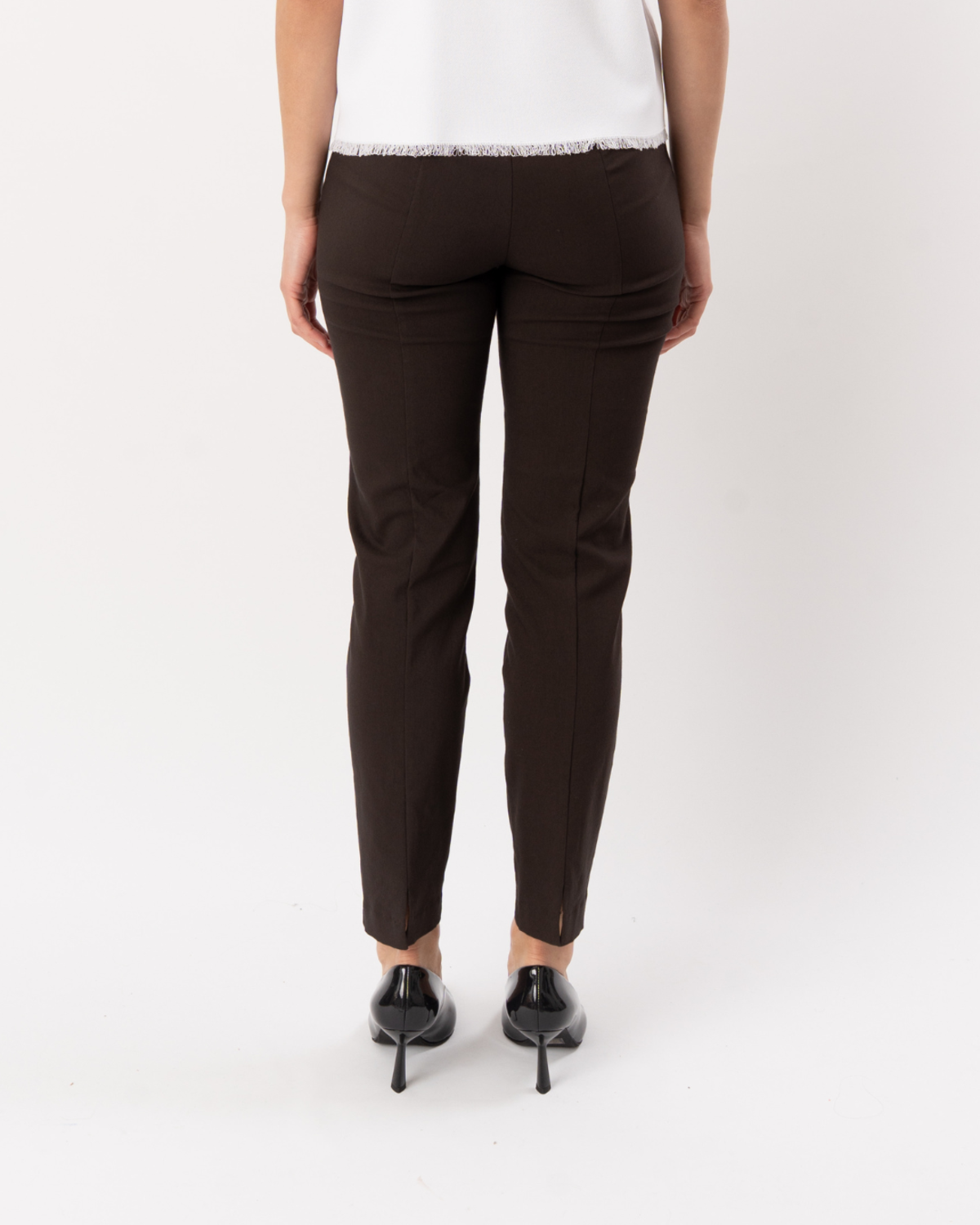 ELLIOTT LAUREN Straight Leg Split Seam Pant - Chocolate - Image 2 of 5