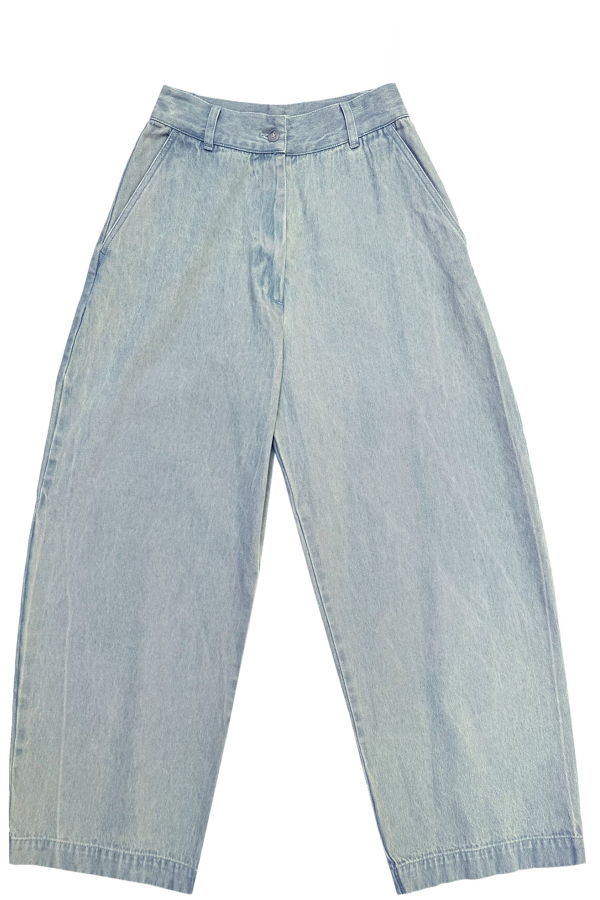 Ali Golden Loose Barrel Pant - Light Denim