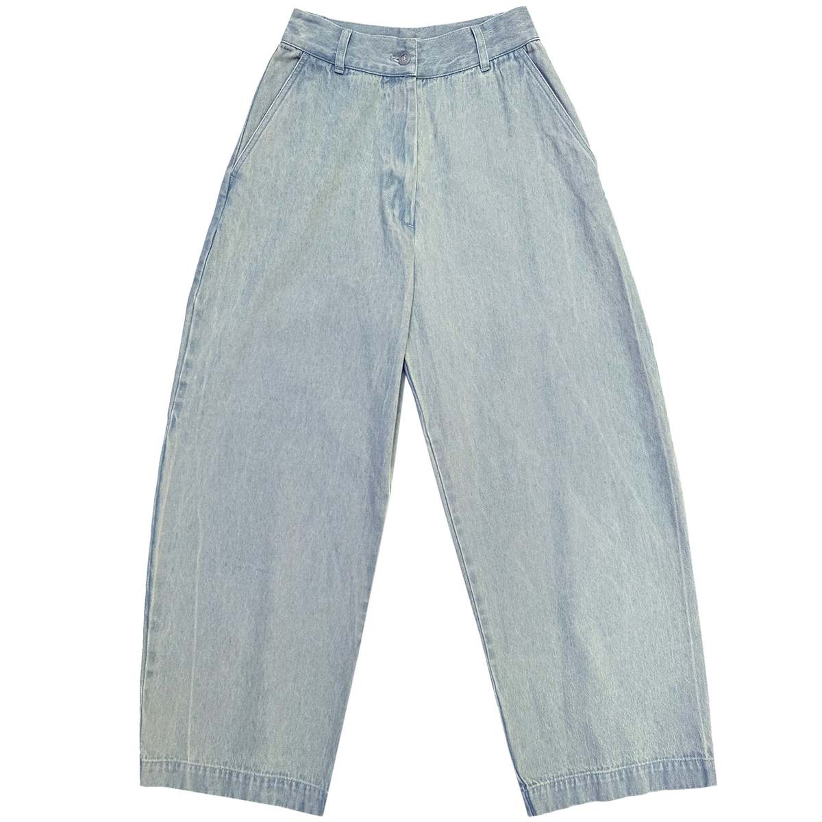Ali Golden Loose Barrel Pant - Light Denim - Image 1 of 12