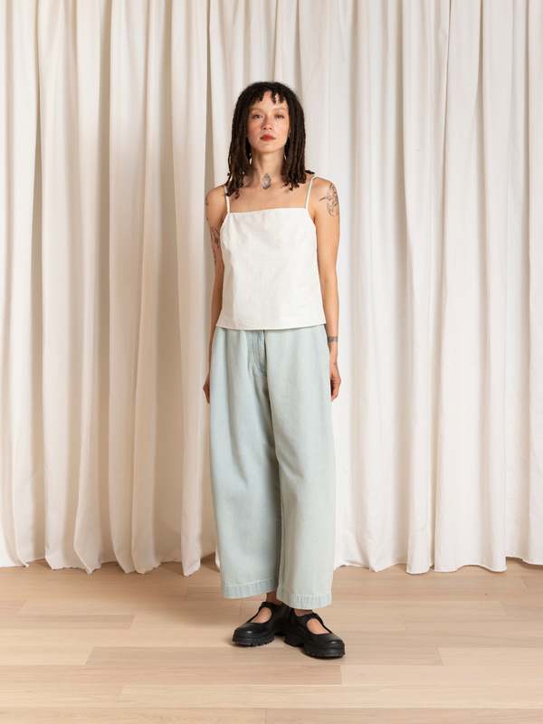 Ali Golden Loose Barrel Pant - Light Denim