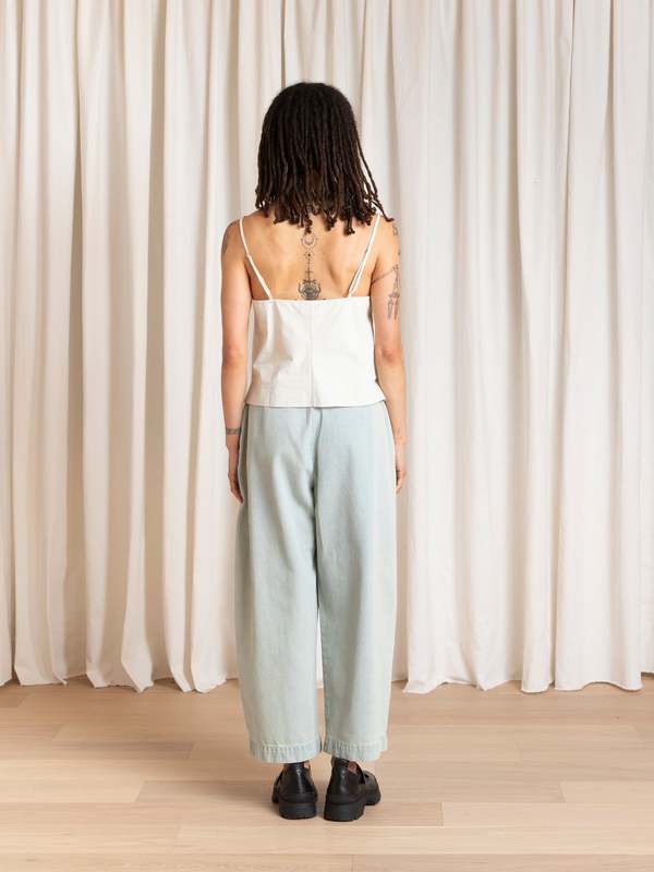 Ali Golden Loose Barrel Pant - Light Denim