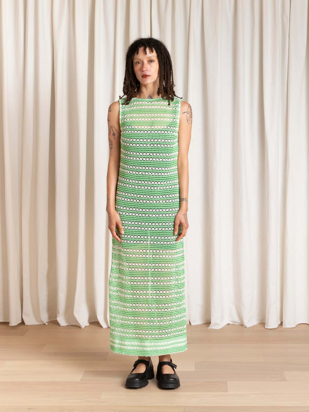 Ali Golden Low Back Column Dress - Image 2 of 11