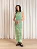 Ali Golden Low Back Column Dress - Thumbnail 3