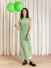 Ali Golden Low Back Column Dress - Thumbnail 5