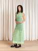 Ali Golden Low Back Column Dress - Thumbnail 6