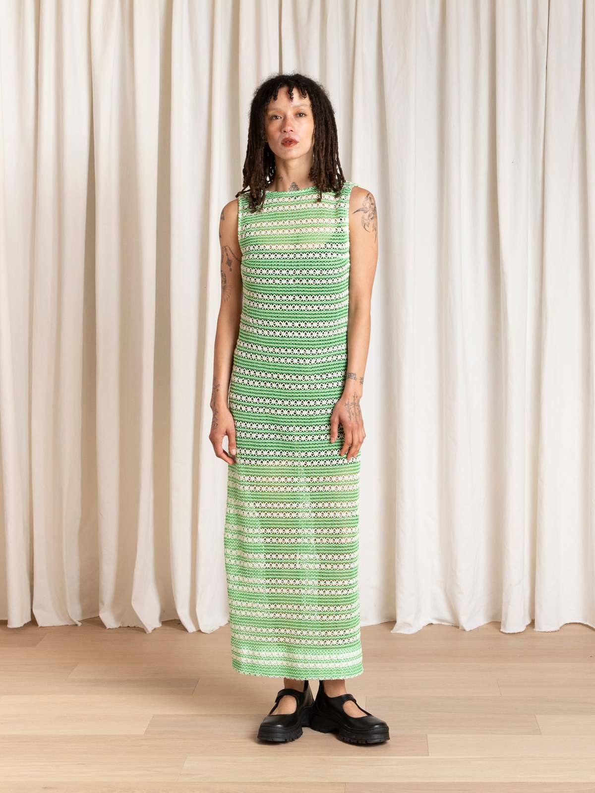 Ali Golden Low Back Column Dress - Image 7 of 11
