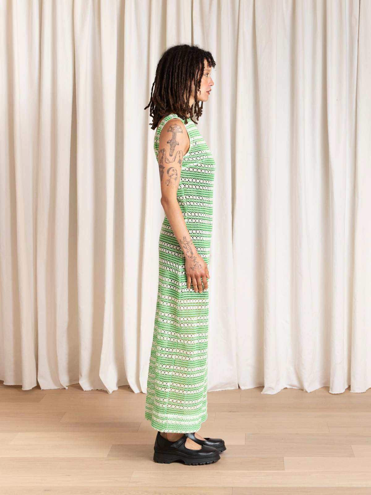Ali Golden Low Back Column Dress - Image 10 of 11