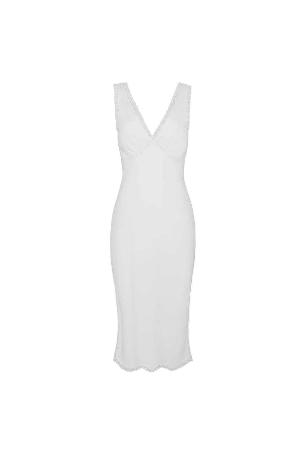Cou Cou The Iris Slip Dress - White - Image 5 of 5