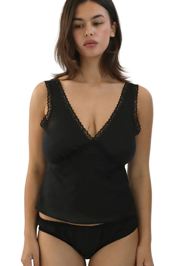 Cou Cou The Iris Tank Top - Black