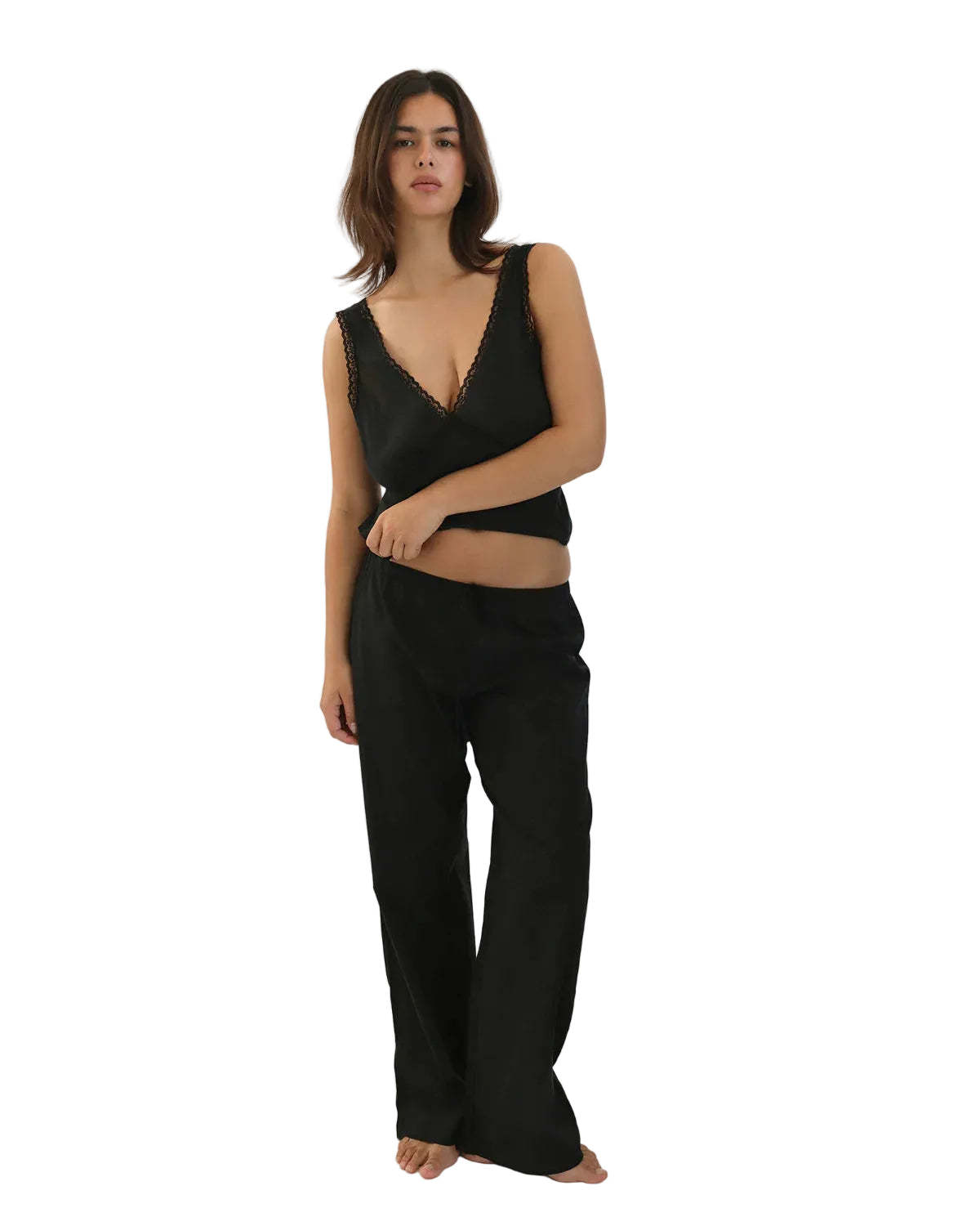 Cou Cou The Iris Tank Top - Black - Image 2 of 6