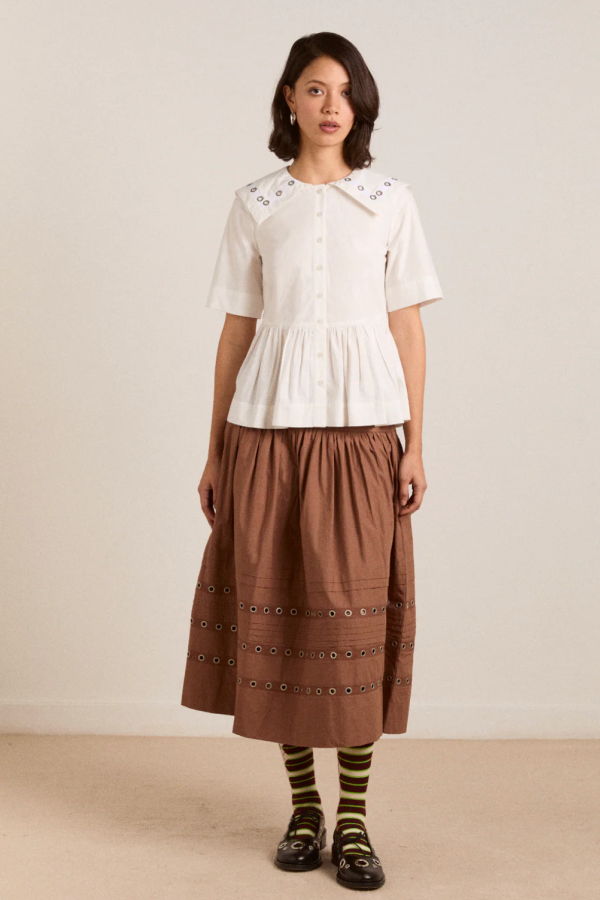 DAMSON MADDER Cyrus Eyelet Blouse