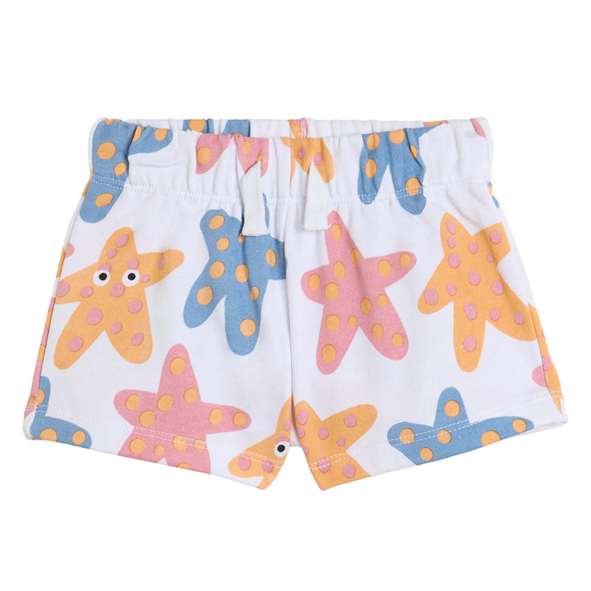 KIDS STELLA MCCARTNEY Starfish Print Sweat Shorts - White - Image 1 of 1