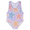 KIDS STELLA MCCARTNEY Baby Starfish Print Swimsuit - Purple - Thumbnail 1