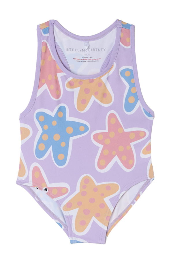 KIDS STELLA MCCARTNEY Baby Starfish Print Swimsuit - Purple