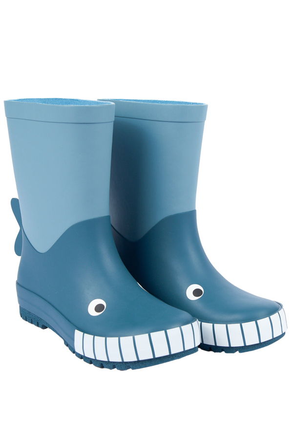 KIDS STELLA MCCARTNEY Whale Print Rain Boots - Blue