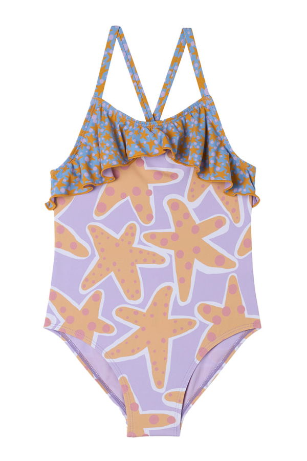 KIDS STELLA MCCARTNEY Swimsuit Starfish Print - Purple