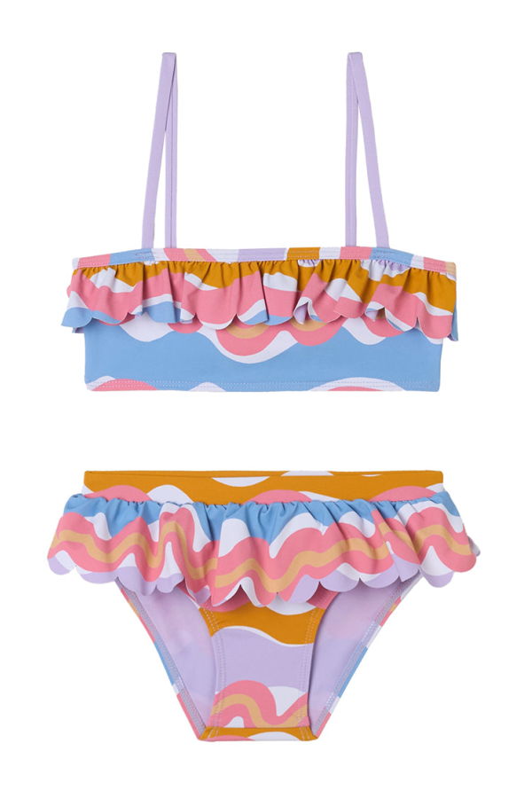KIDS STELLA MCCARTNEY Wiggle Print Two Piece Swimsuit - Multicolour