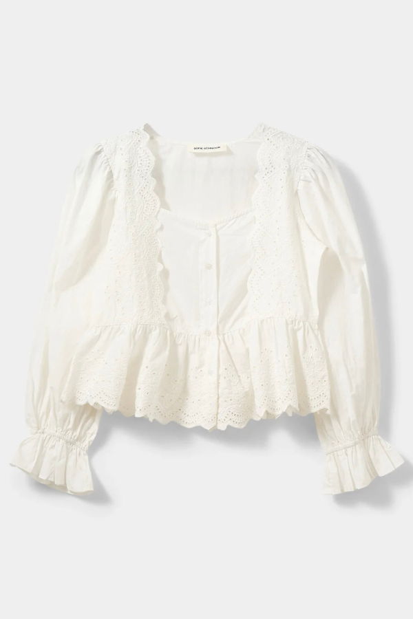 Sofie Schnoor Aria Broderie Shirt - Off-White