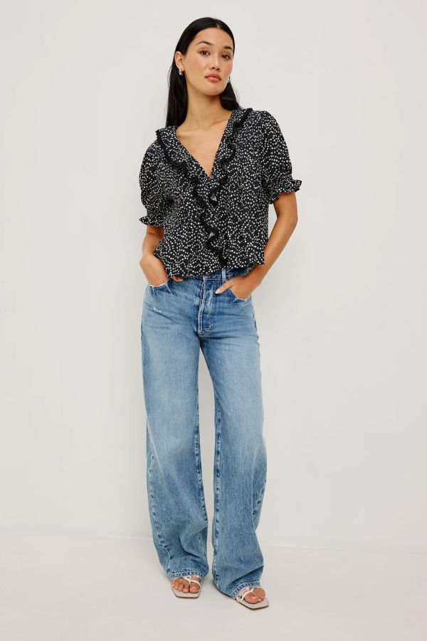 Rails Bloom Shirt in Mini Chain Daisies Top