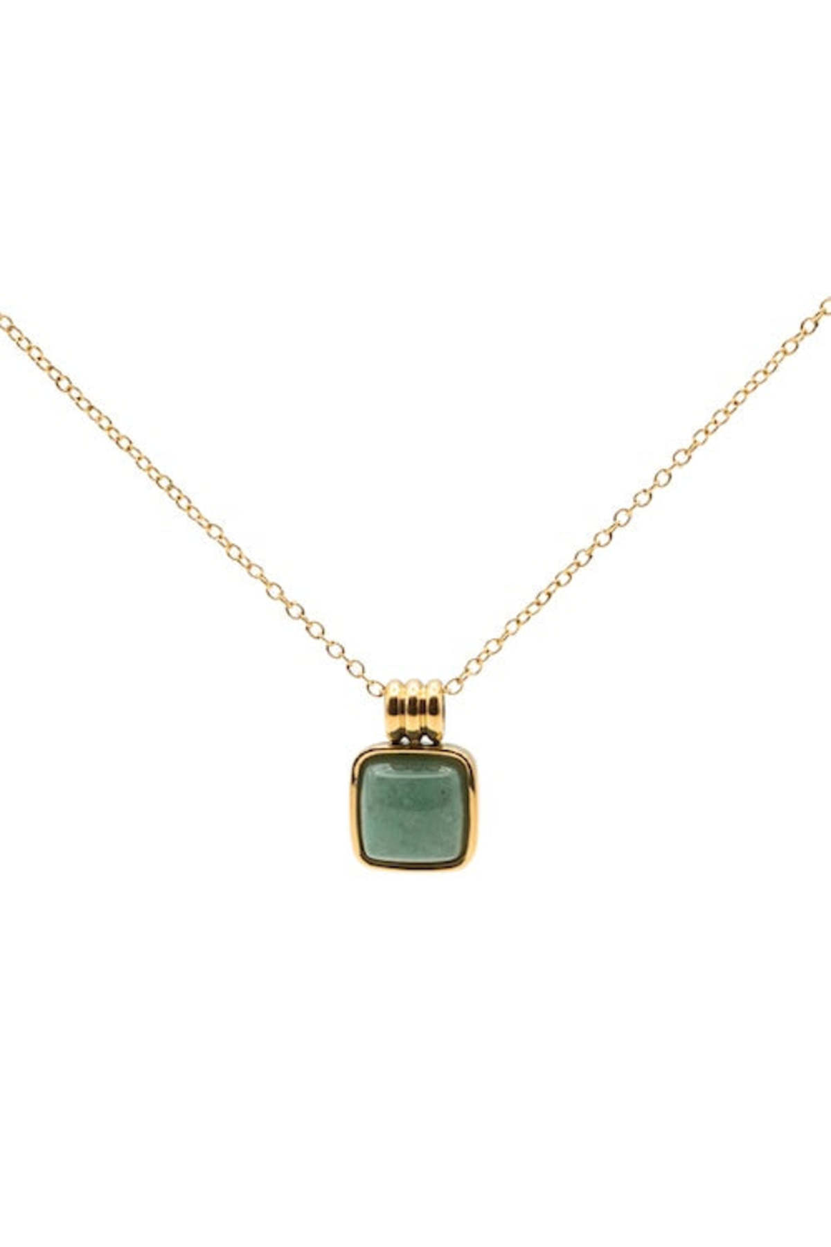 seree Puzzle Jade Stone Pendant Necklace - Green - Image 1 of 5