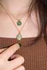 seree Puzzle Jade Stone Pendant Necklace - Green - Thumbnail 4