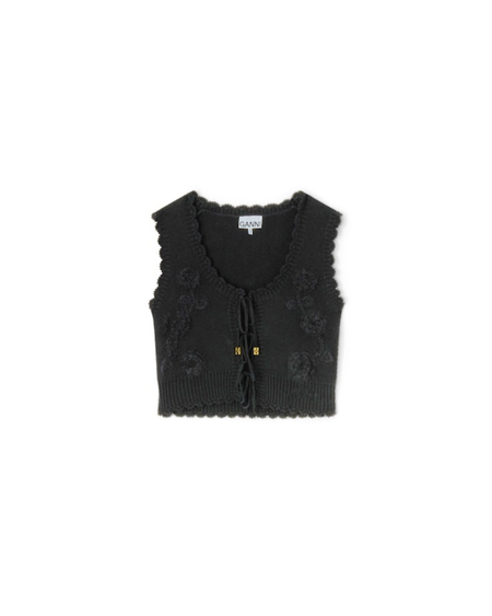 Ganni Shiny Puff Oversized Vest | Garmentory
