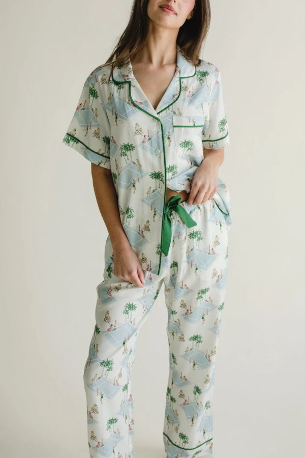 Katie Kime Palm Courts Pajama Pants Set