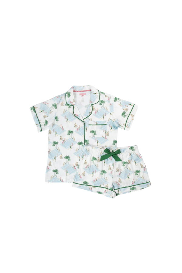 Katie Kime Palm Courts Pajama Shorts Set