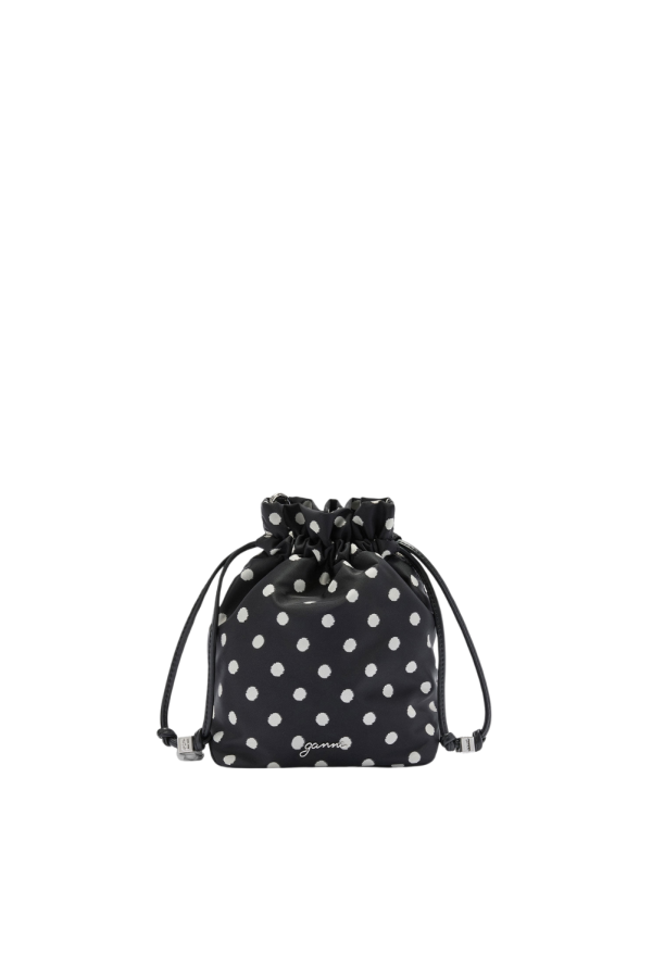 Ganni Printed Nylon Pouch - Black