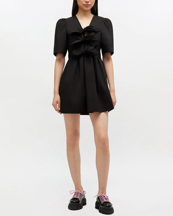 black velvet puff sleeve mini dress Felicia Black Mini Dress by Priceless