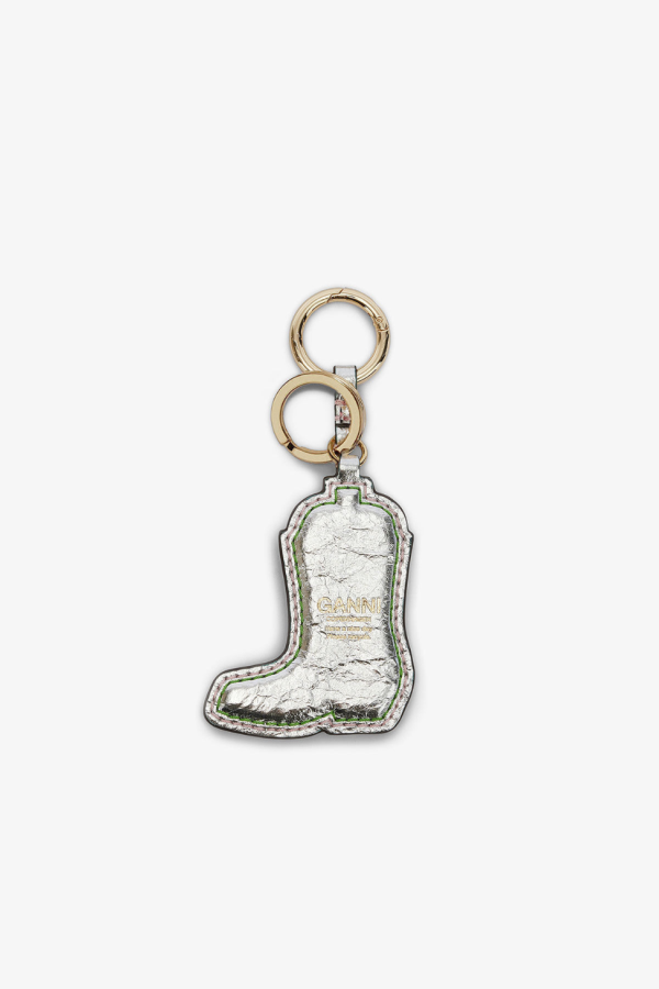 Ganni Western Boot Keyring - Metallic Multi