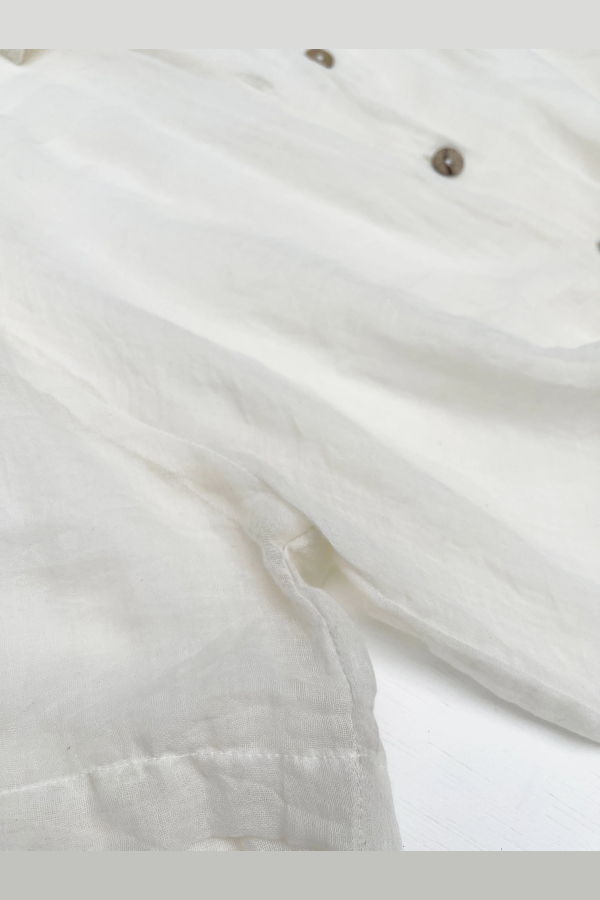 PO-EM Handwoven Gauze Tie Top