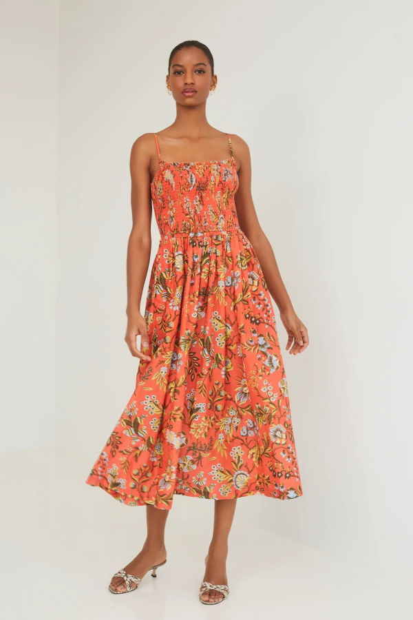 Cara Cara Carmen Dress - Clover Orange