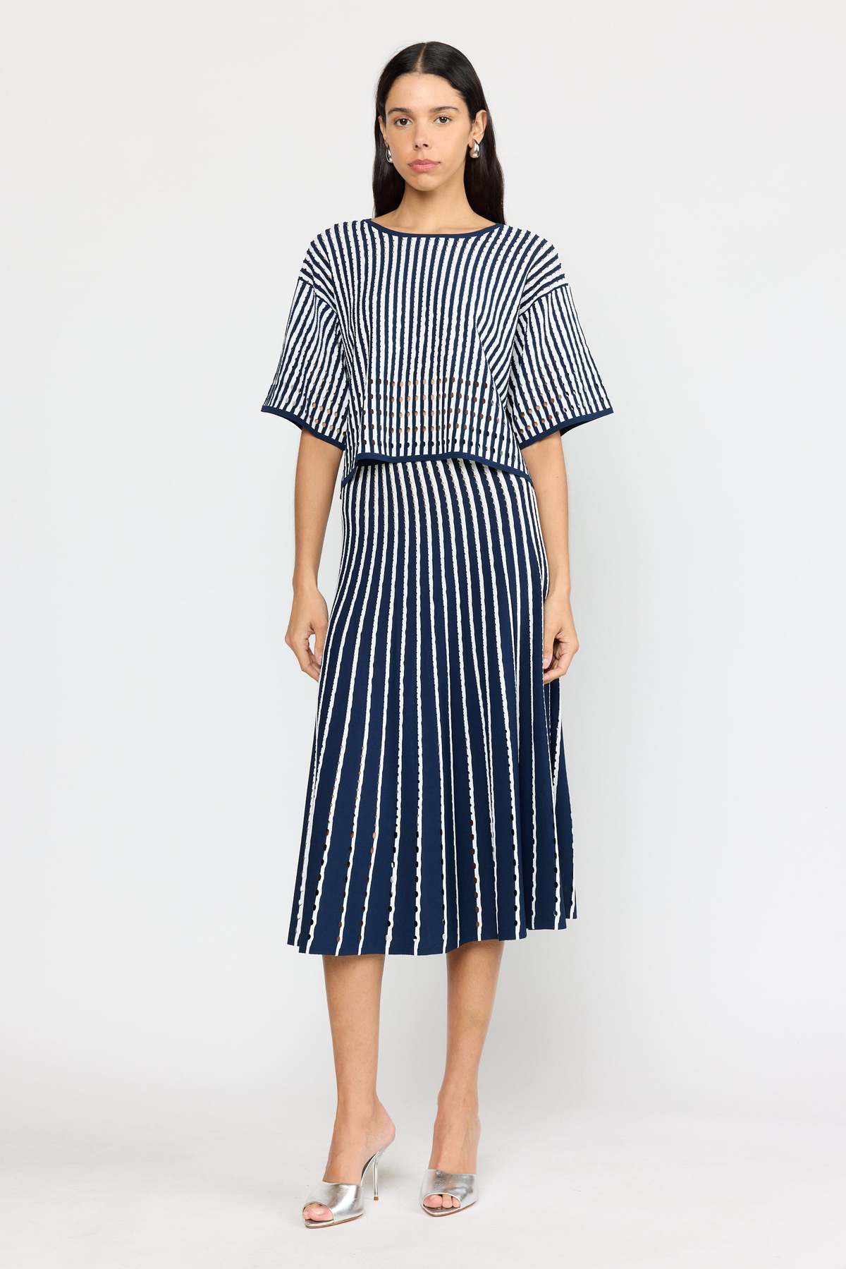 CHRISTY LYNN Nellie Top - Pinstripe Navy - Image 1 of 4