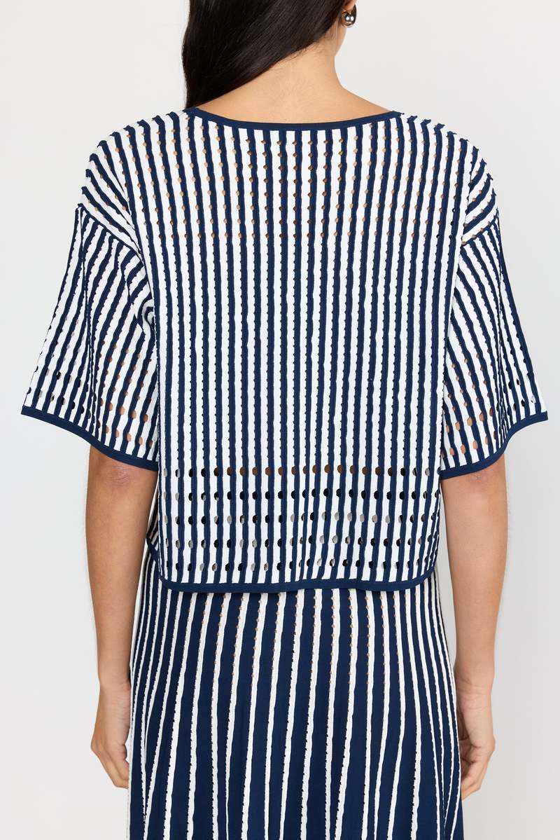 CHRISTY LYNN Nellie Top - Pinstripe Navy
