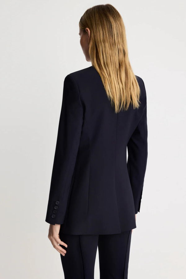 Smythe Collarless Blazer - Navy