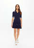 The Upside Plume Knit Collared Dress - Navy - Thumbnail 1