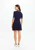 The Upside Plume Knit Collared Dress - Navy - Thumbnail 2