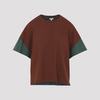 LOEWE Boxy Fit T-Shirt - Brown Dark Green - Thumbnail 3