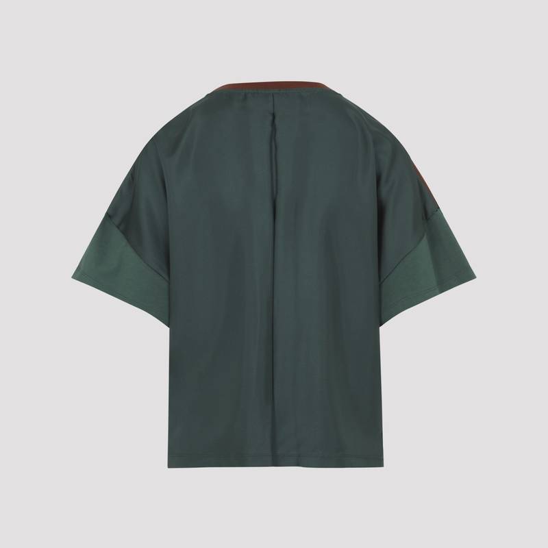 LOEWE Boxy Fit T-Shirt - Brown Dark Green