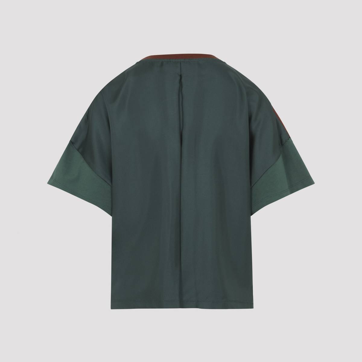 LOEWE Boxy Fit T-Shirt - Brown Dark Green - Image 4 of 5